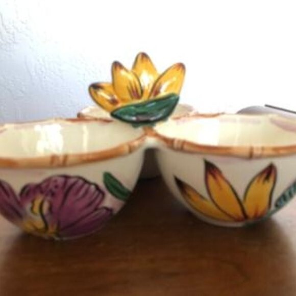 Clay Art Sunflower Condiment Bowl - Picture 2 of 5